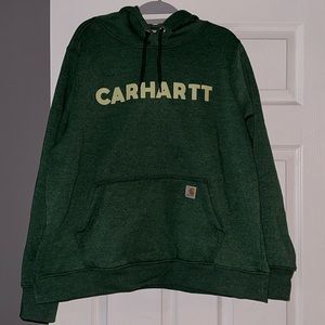 EUC Green Women’s XL Carhartt Relaxed Fit Hoodie